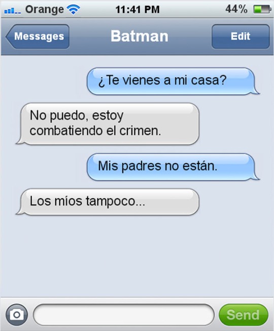 Batman no sabe coquetear