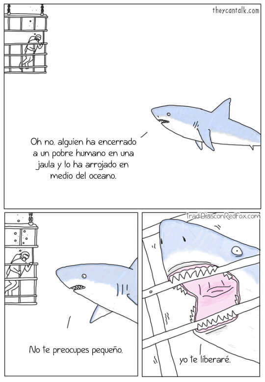 En realidad los tiburones quieren ayudarnos
