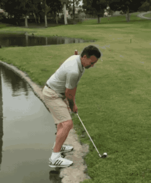 Un mal jugador de golf