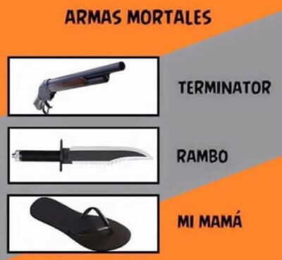 Diferentes tipos de armas mortales