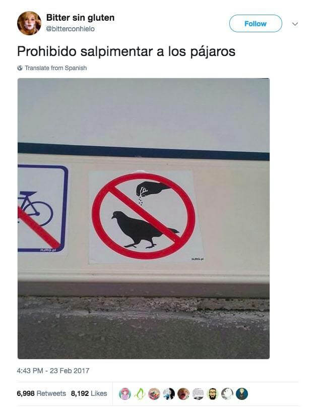 Prohibido salpimentar aves