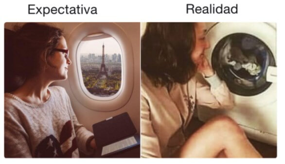 Expectativa vs realidad en viajes