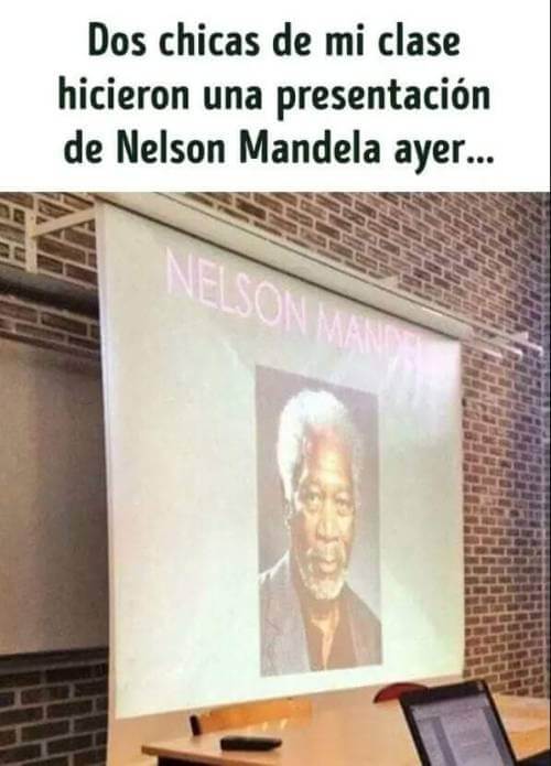 Dos chicas hicieron una presentacion sobre Nelson Mandela