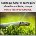 Fumar es bueno para el medio ambiente