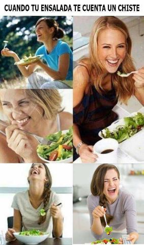 Cuando la ensalada de cuenta un chiste