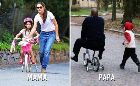 Diferencia entre la mama y el papa