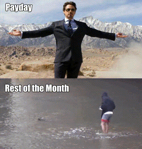 Dia de paga vs el resto del mes