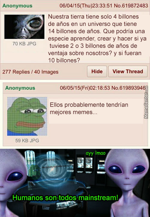 Los aliens serian mejores que los humanos en