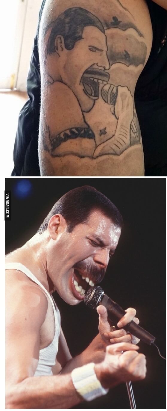Un raro tatuaje de Fredy Mercury