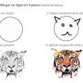 Te enseño a dibujar un tigre en 4 pasos