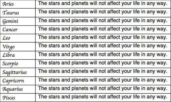 Un horoscopo realista