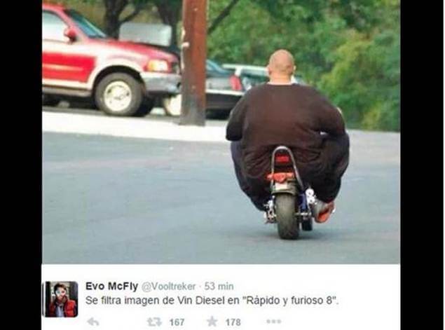 Imagen filtrada de Vin Diesel en rapido y furioso 8