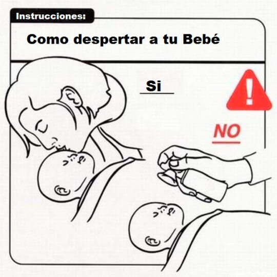 Intrucciones para despertar a un bebe