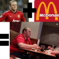 Wayne Rooney se hizo adicto al mcDonals