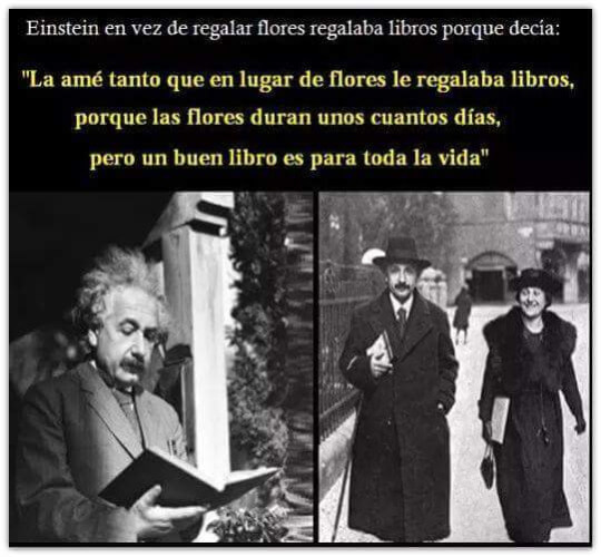 hasta en el amor Einstein era un genio