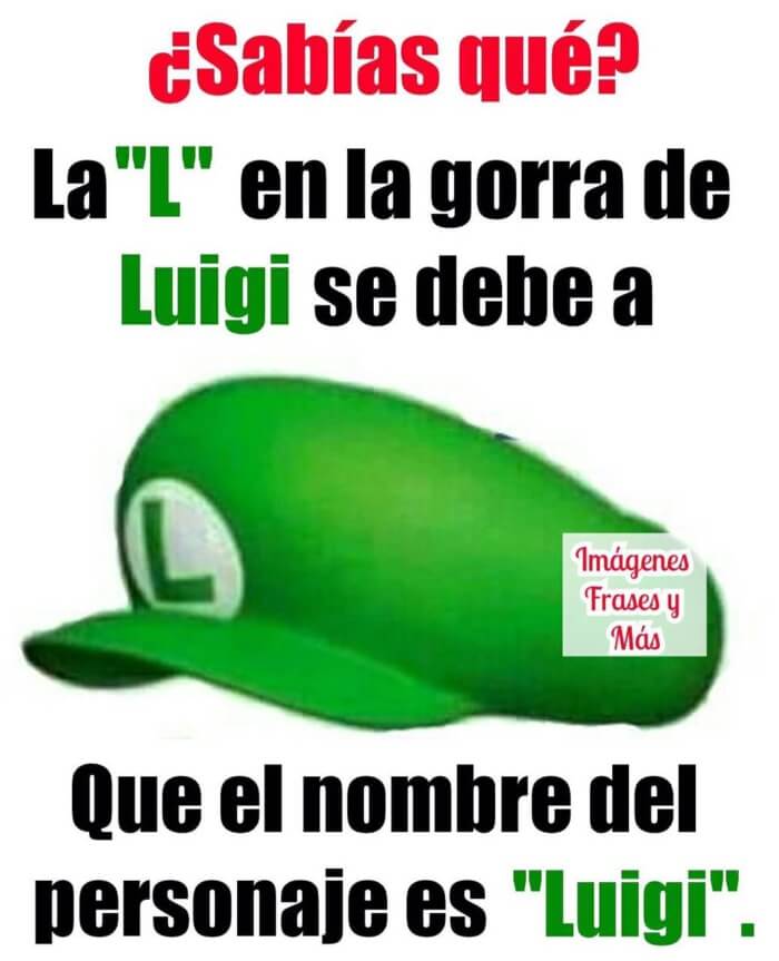 Porque la L en el gorro de Mario verde