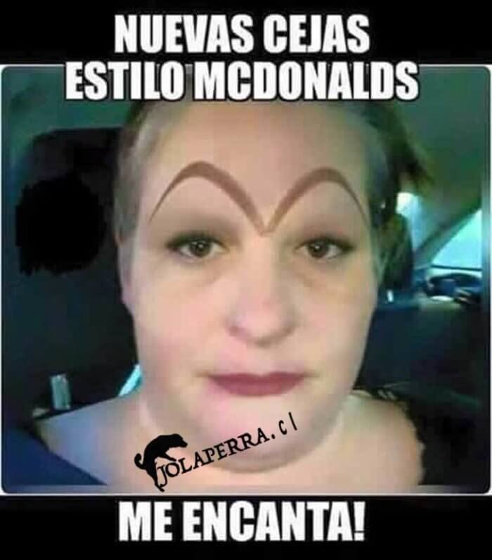 Las nuevas cejas estilo mcdonald