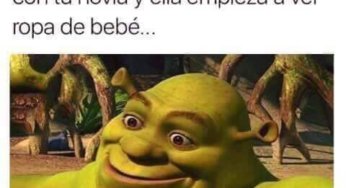 Cuando ella comienza a ver ropa de bebe