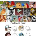 Caricaturas de antes vs las actuales