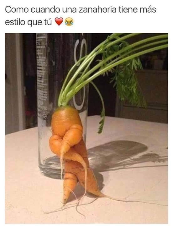 Esta zanahoria tiene mas estilo