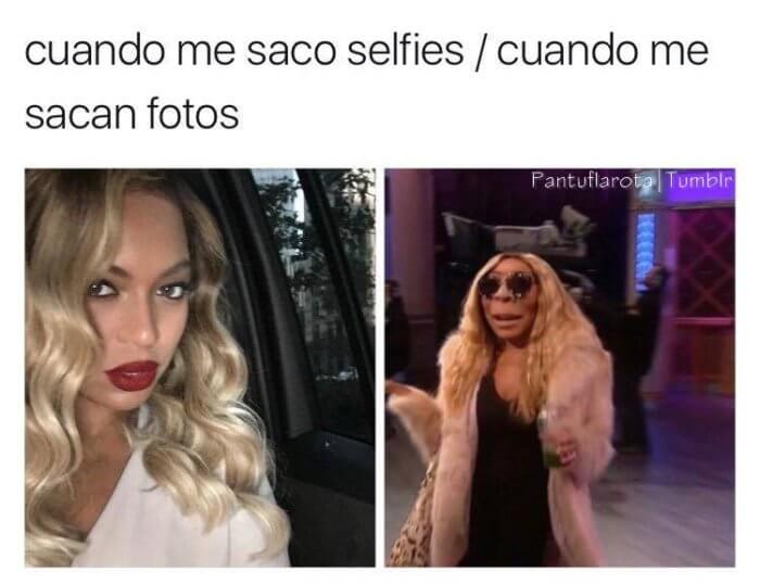 Selfie vs fotos que me sacan otros