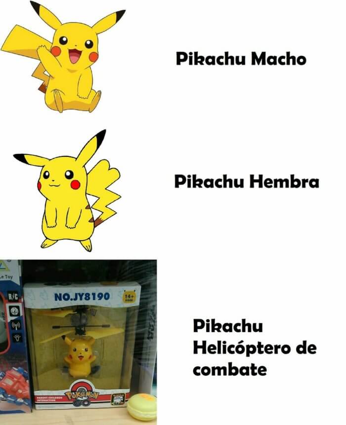 Diferentes tipos de Pikachu