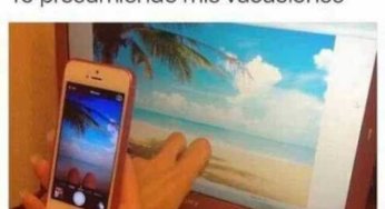 Yo presumiendo de mis vacaciones