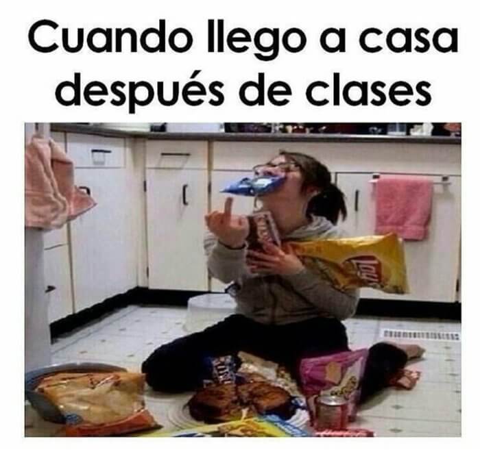 Cuando llego a casa despues de clases