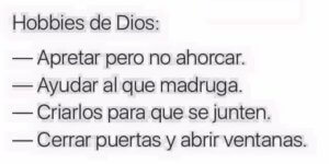 Hobbies de Dios