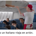 Un italiano en una avion