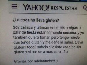 La cocaina lleva gluten