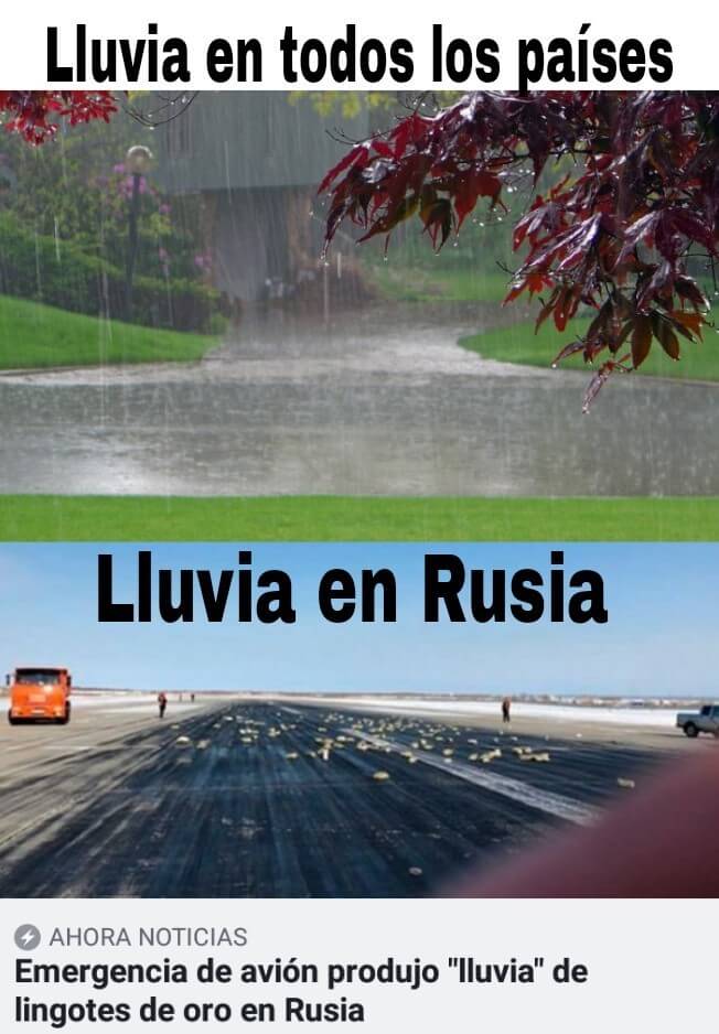 Lluvia en el mundo vs lluvia en Rusia