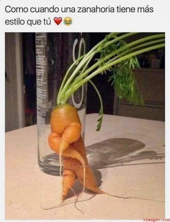 Cuando hasta una zanahoria tiene mas estilo