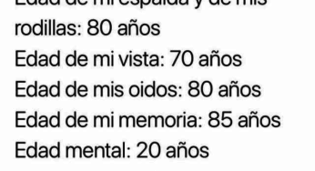La edad dependiendo de