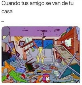 Cuando tus amigos se van de la casa
