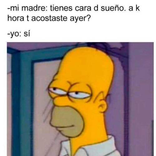 Cuando tienes cara de sueño