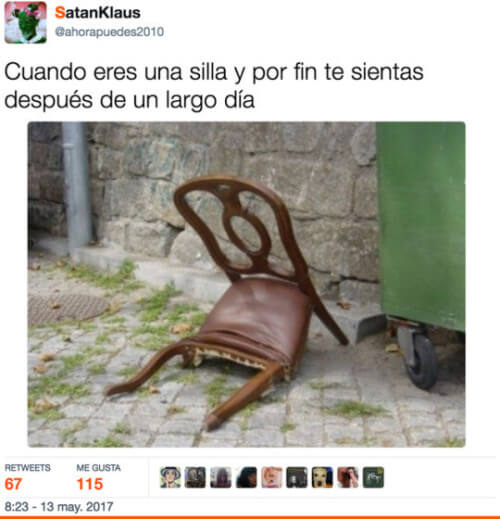 Cuando eres una silla